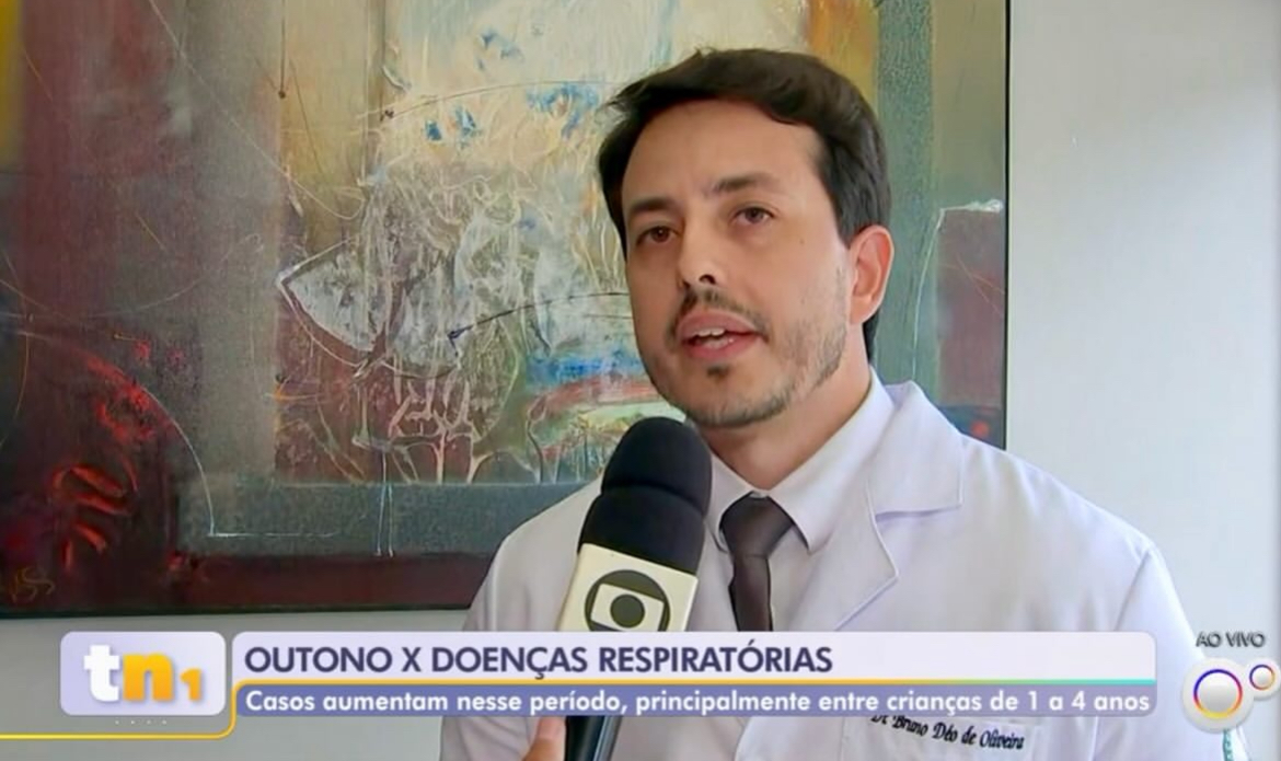 Dr. Bruno Déo de Oliveira em entrevista para a TV